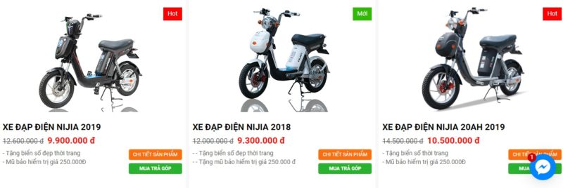 Giá xe đạp điện Nijia 